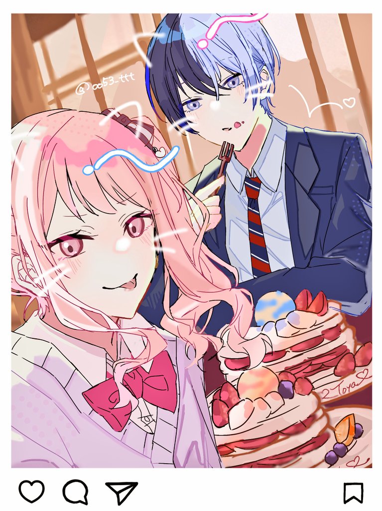 akiyama mizuki and aoyagi touya (project sekai and 1 more) drawn by oo53_ttt
