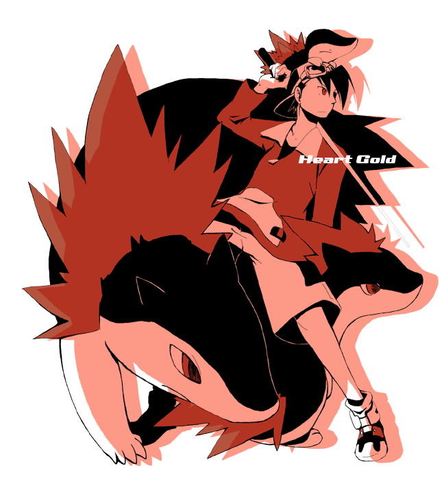 ethan, cyndaquil, typhlosion, and quilava (pokemon and 1 more) drawn by tsukumoya_hajime