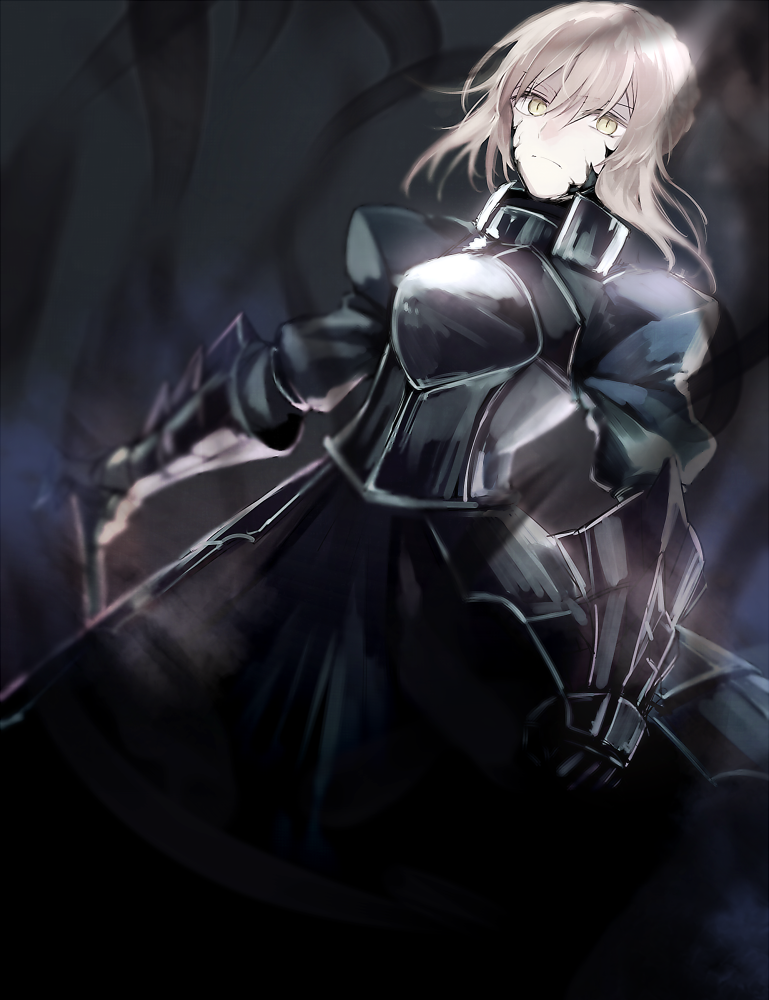 artoria pendragon and saber alter (fate and 2 more) drawn by wowishi