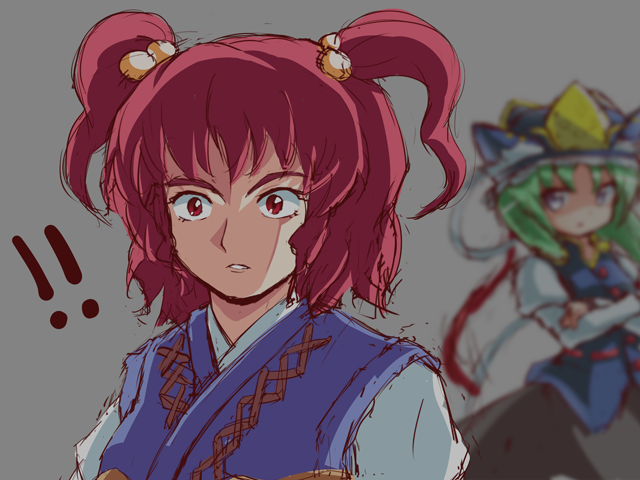 shiki eiki and onozuka komachi (touhou) drawn by ryogo