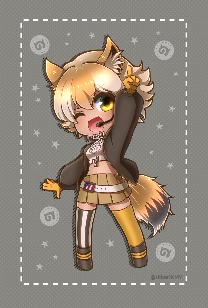 coyote (kemono friends and 1 more) drawn by hikarikmy