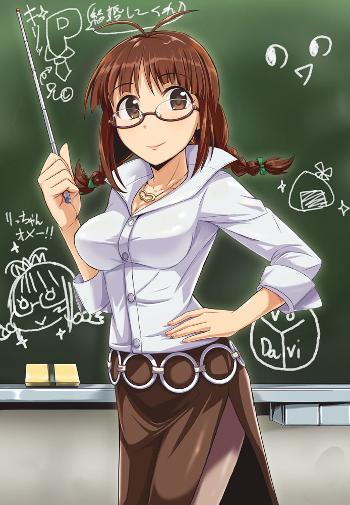 akizuki ritsuko and nonowa (idolmaster) drawn by dan_(orange_train)