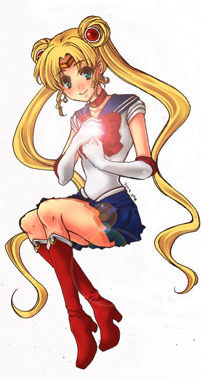 tsukino usagi and sailor moon (bishoujo senshi sailor moon) drawn by paranoia