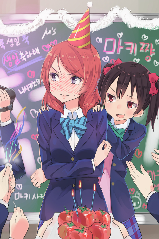 nishikino maki and yazawa nico (love live! and 1 more) drawn by yunamul