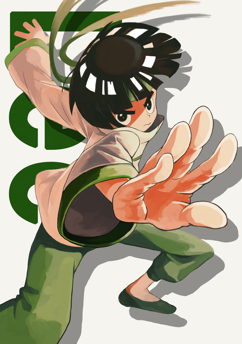 rock lee (naruto) drawn by corn_potako