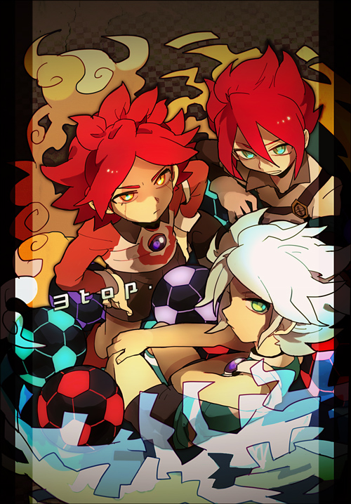 kiyama hiroto, nagumo haruya, and suzuno fuusuke (inazuma eleven) drawn by oru_(hone_oru)