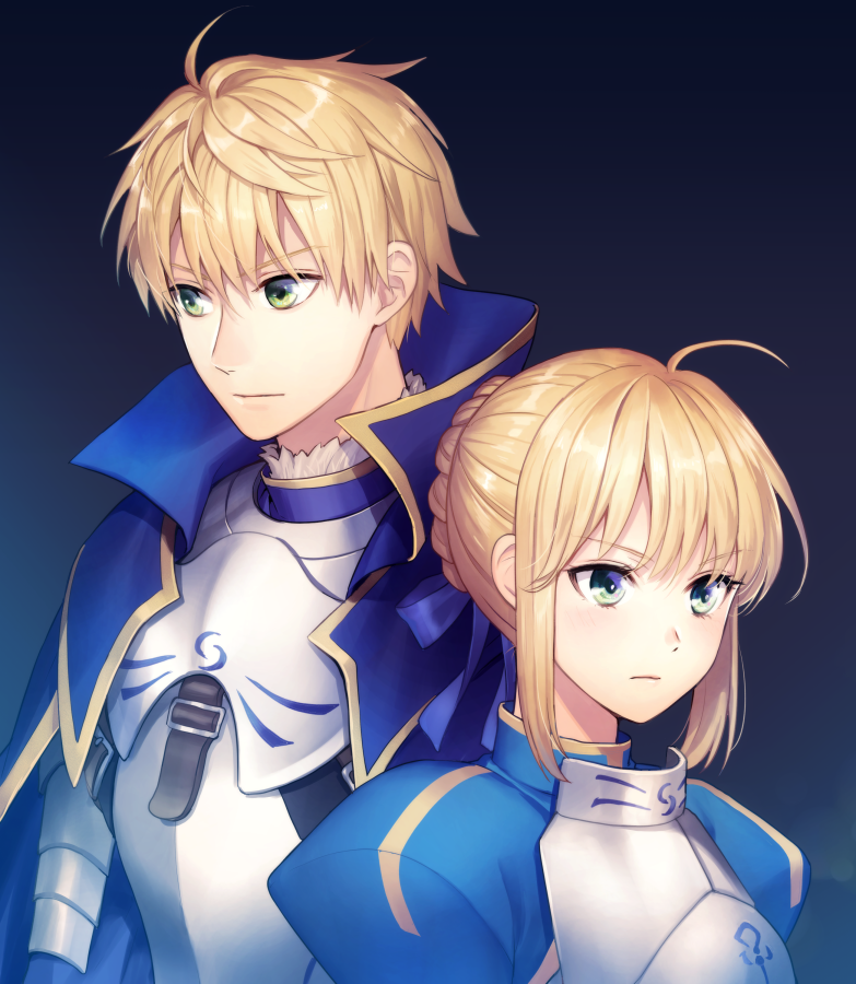 artoria pendragon, saber, and arthur pendragon (fate and 3 more) drawn by yamigo