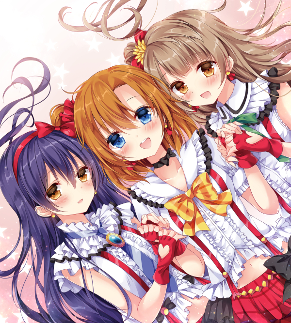 sonoda umi, minami kotori, and kosaka honoka (love live! and 1 more) drawn by nogi_takayoshi