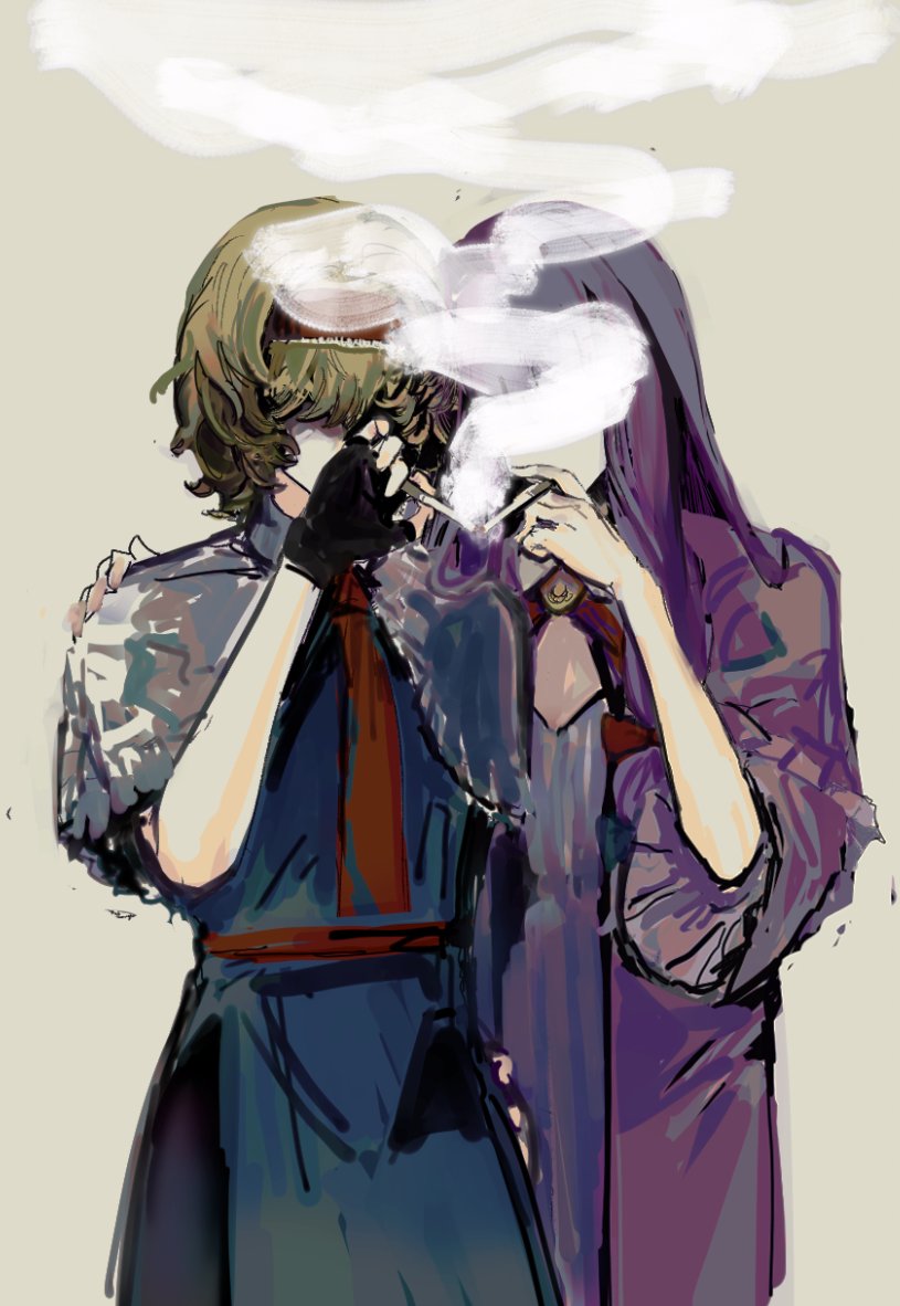 alice margatroid, patchouli knowledge, taisa, and jigen (touhou and 1 more) drawn by on_(_l0_)