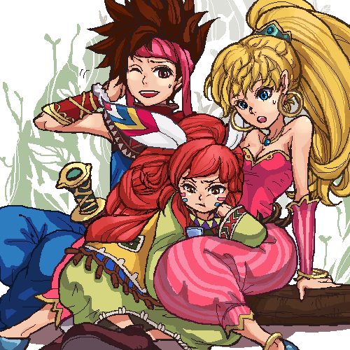 primm, popoi, and randi (seiken densetsu and 1 more) drawn by henyo