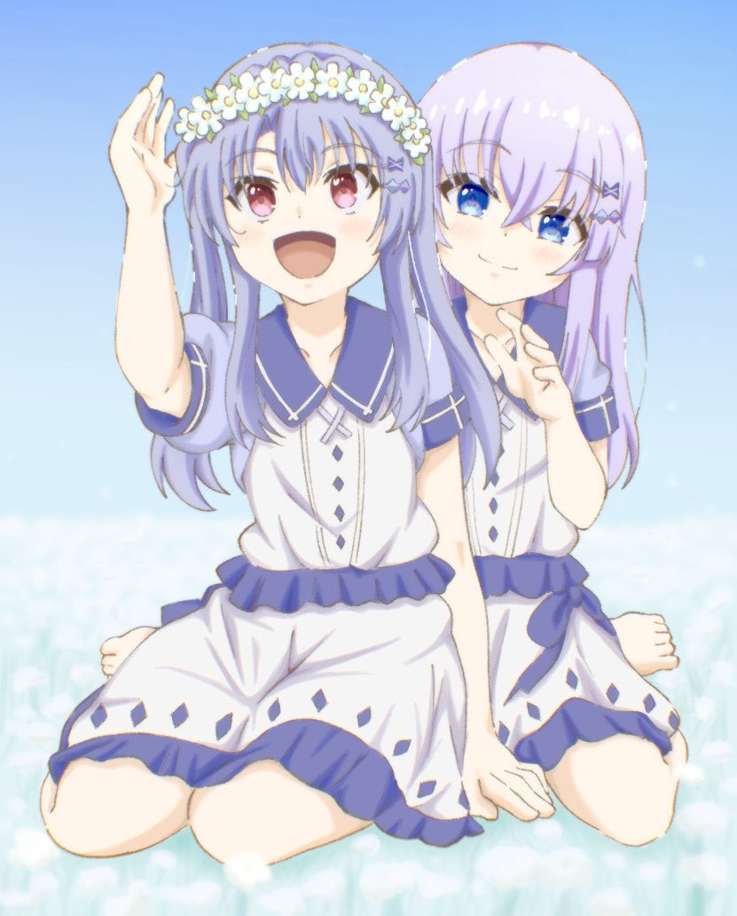 sorakado ao and sorakado ai (summer pockets) drawn by arar0158