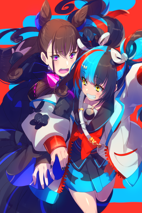 murasaki shikibu and sei shounagon (fate and 1 more) drawn by echo_(circa)