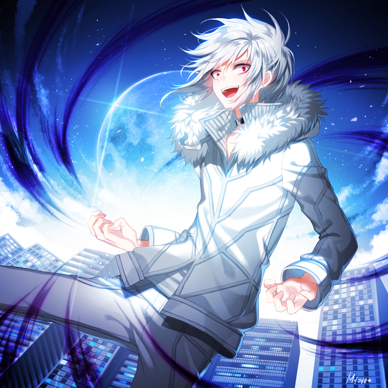 accelerator (toaru majutsu no index) drawn by myoya