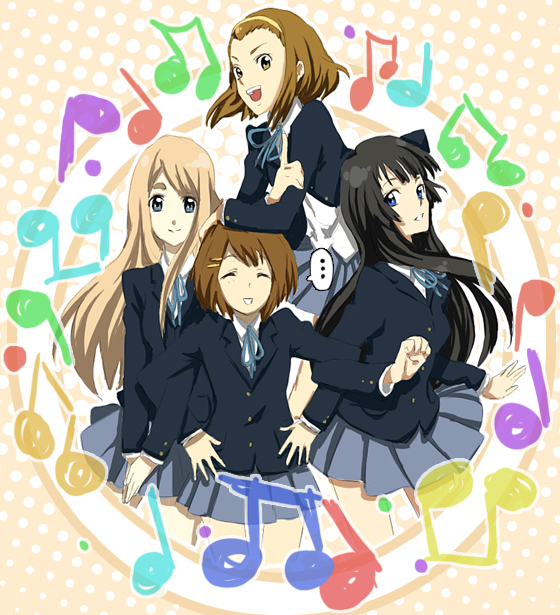 akiyama mio, hirasawa yui, tainaka ritsu, and kotobuki tsumugi (k-on!) drawn by idunnowhatuwant