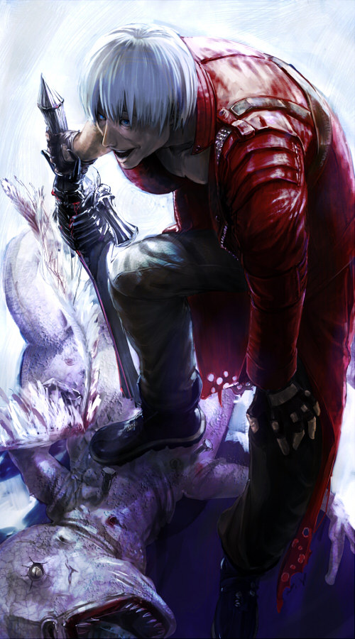 dante (devil may cry and 1 more) drawn by guri_otoko