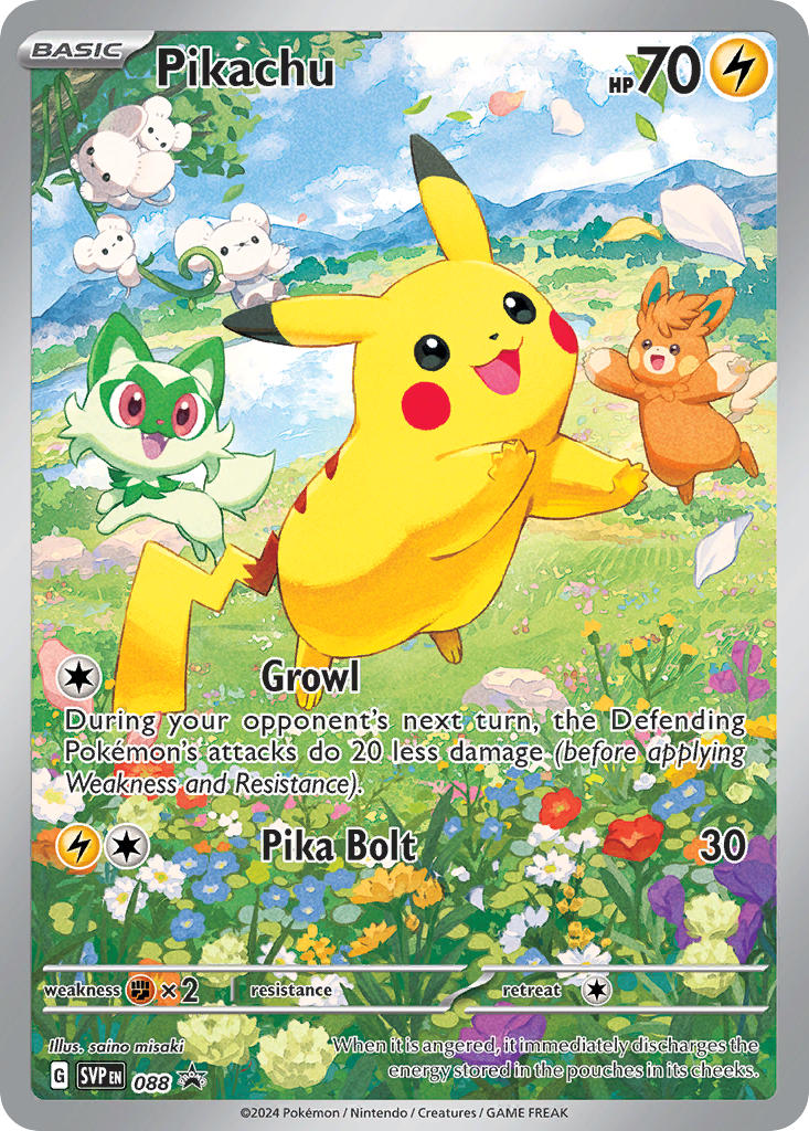 pikachu, sprigatito, pawmot, and maushold (pokemon and 1 more) drawn by saino_misaki