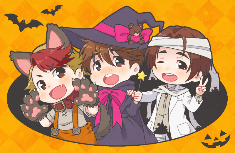 leo de la iglesia, ji guang-hong, and minami kenjirou (yuri!!! on ice) drawn by ruei_(chicking)