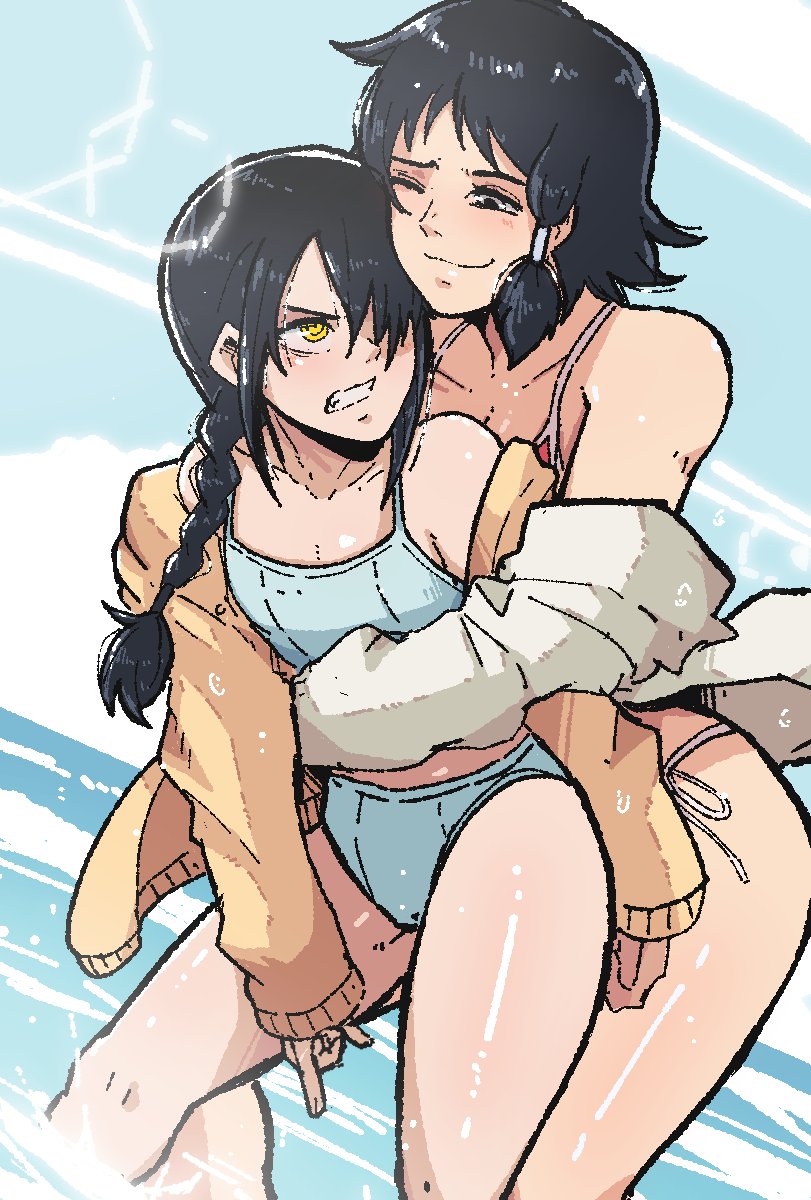 nayuta and mifune fumiko (chainsaw man) drawn by mark_gavatino