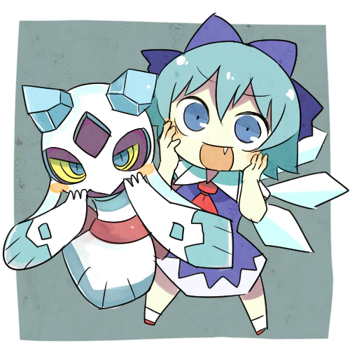 cirno and froslass (touhou and 1 more) drawn by baron_(x5qgeh)