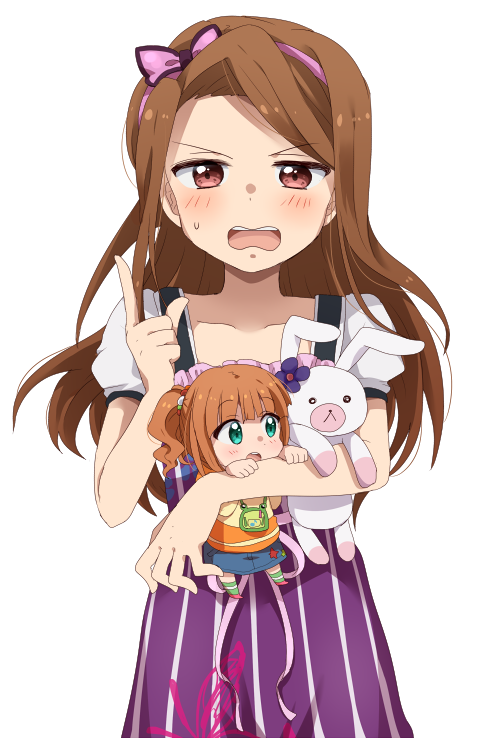 minase iori, takatsuki yayoi, and usa-chan (idolmaster) drawn by hiiringu