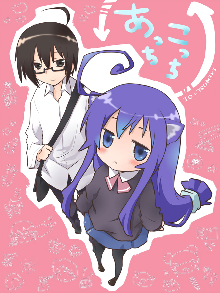 miniwa tsumiki and otonashi io (acchi kocchi) drawn by yuzuki_ui