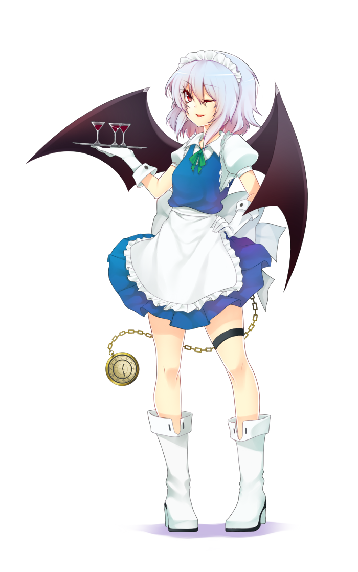 remilia scarlet and izayoi sakuya (touhou) drawn by fuya_(tempupupu)