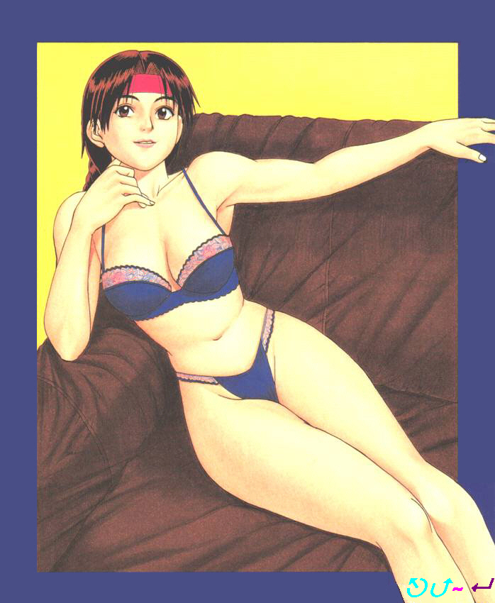 yuri sakazaki (the king of fighters and 2 more) drawn by saigado