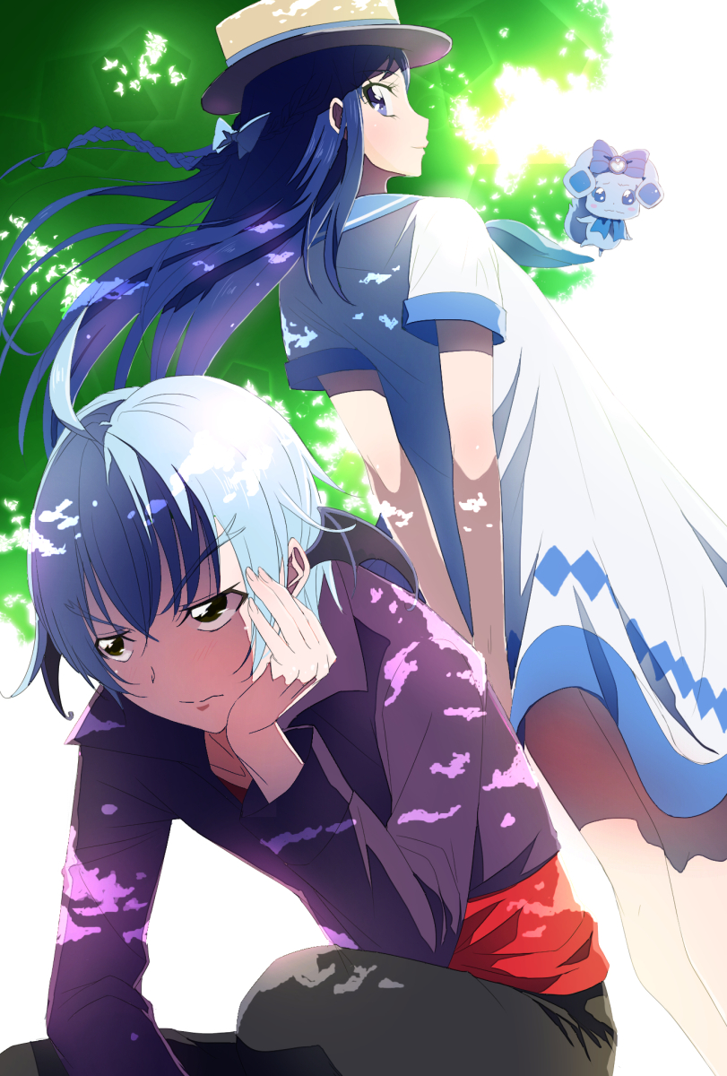 hishikawa rikka, rakeru, and ira (precure and 1 more) drawn by mahkn