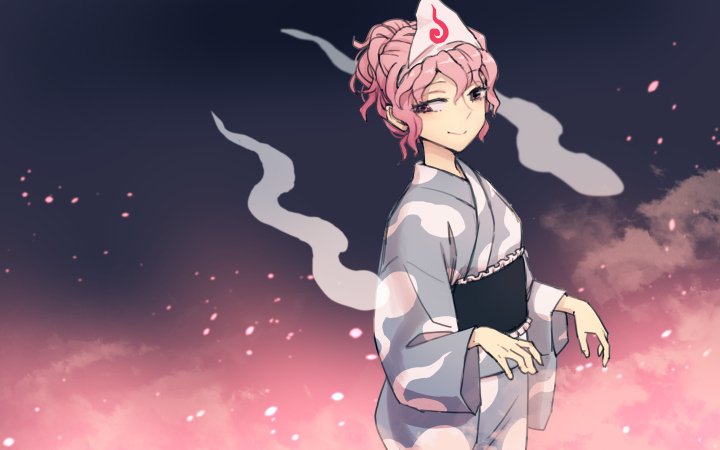 saigyouji yuyuko (touhou) drawn by meimaru_inuchiyo