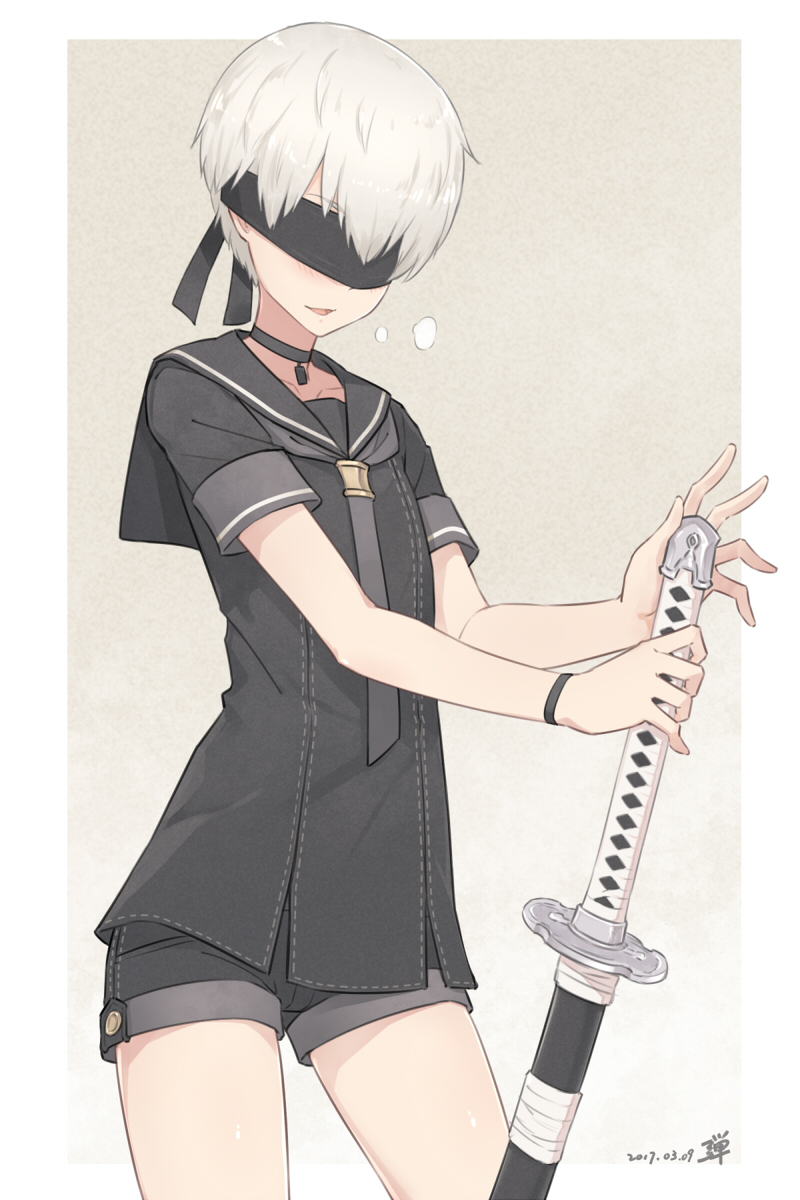 9s (nier and 1 more) drawn by dan_(kumadan)