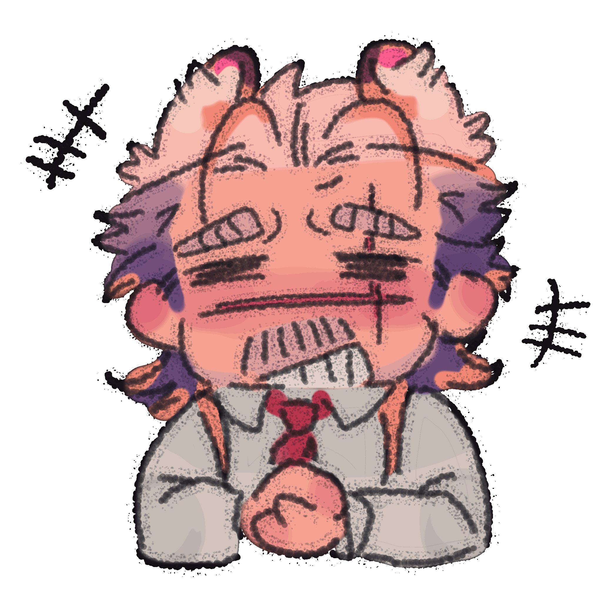 drunk tiger (original) drawn by kuroshima_kurishiro_(muyi24108414)