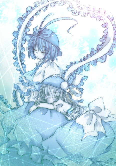 hinanawi tenshi and nagae iku (touhou) drawn by kasuga_sunao