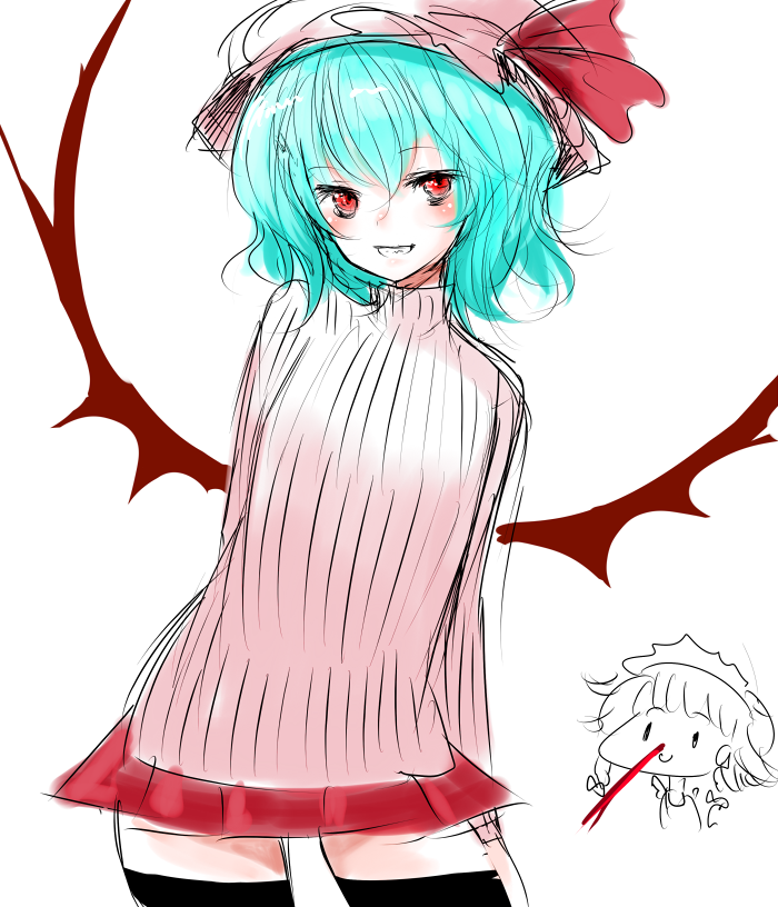 remilia scarlet and izayoi sakuya (touhou) drawn by han_(jackpot)