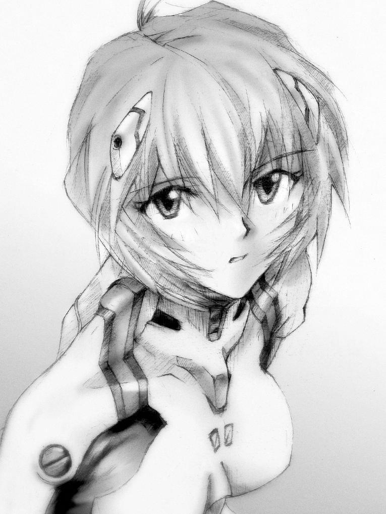ayanami rei (neon genesis evangelion and 2 more) drawn by amaoto