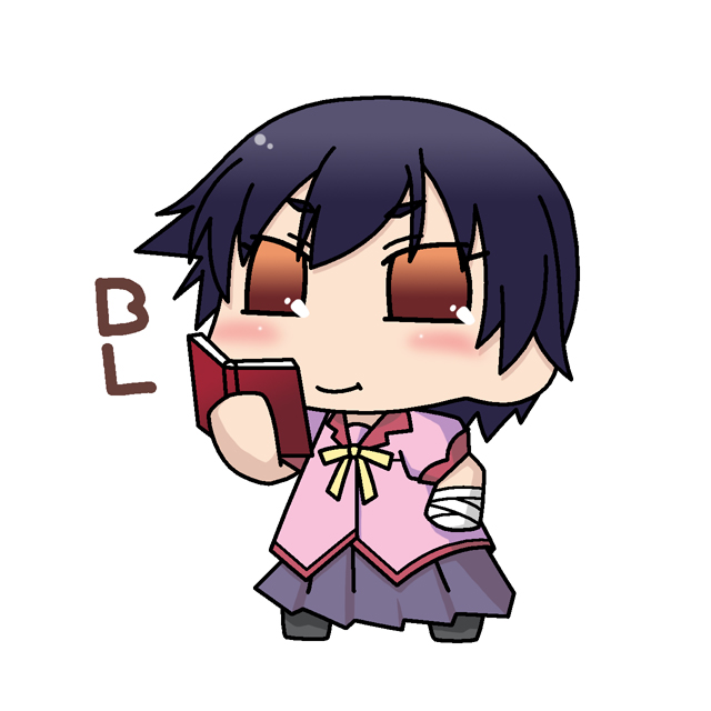 kanbaru suruga (monogatari and 1 more) drawn by shiratama_(rewloola0093)