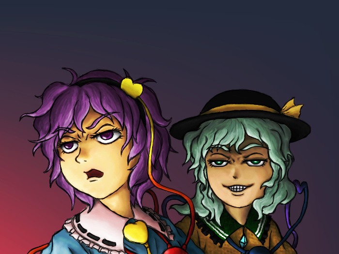 komeiji koishi and komeiji satori (touhou) drawn by lastmiller