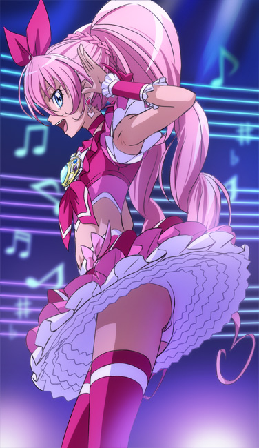 houjou hibiki and cure melody (precure and 1 more) drawn by haruyama_kazunori