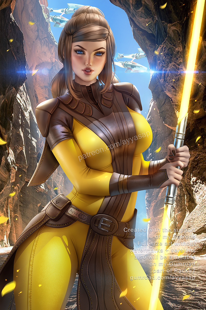 bastila shan (star wars and 1 more) drawn by ayya_sap