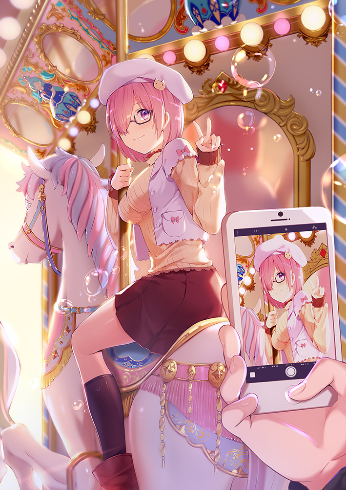 mash kyrielight (fate and 1 more) drawn by hmniao