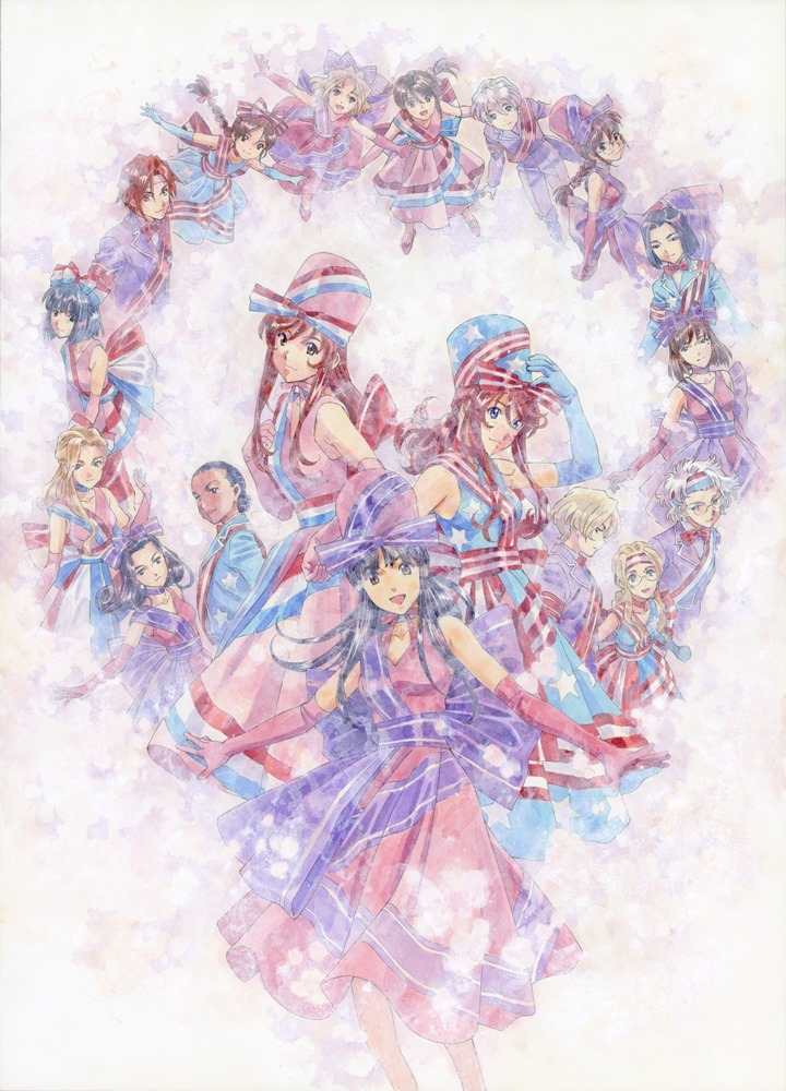 shinguuji sakura, kanzaki sumire, erica fontaine, iris chateaubriand, ri kouran, and 14 more (sakura taisen and 3 more) drawn by matsubara_hidenori