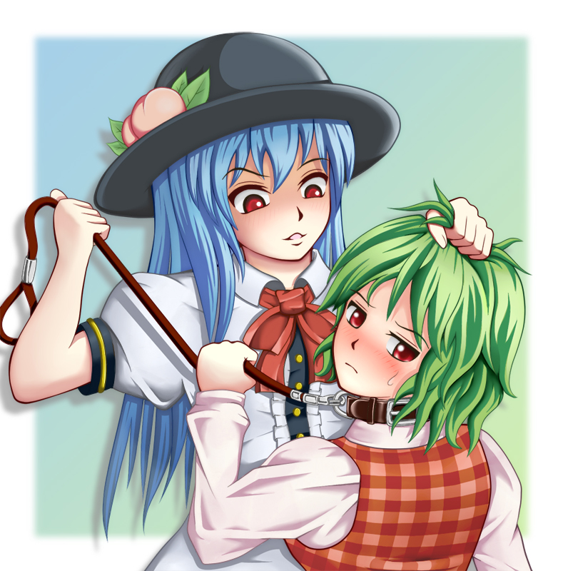 kazami yuuka and hinanawi tenshi (touhou) drawn by tagosaku_(angel)