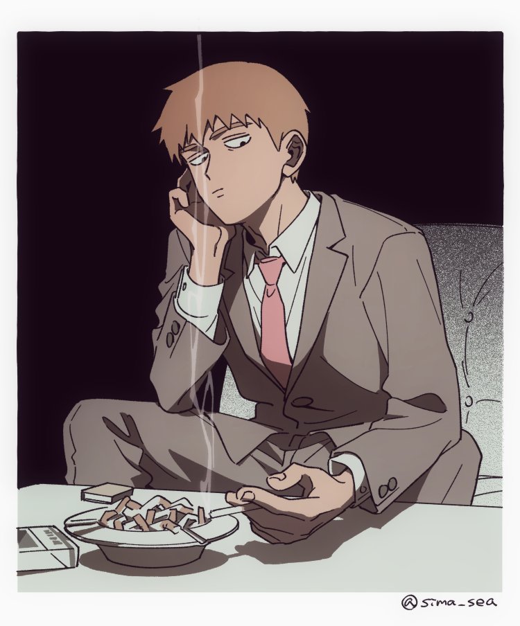reigen arataka (mob psycho 100) drawn by sima_sea