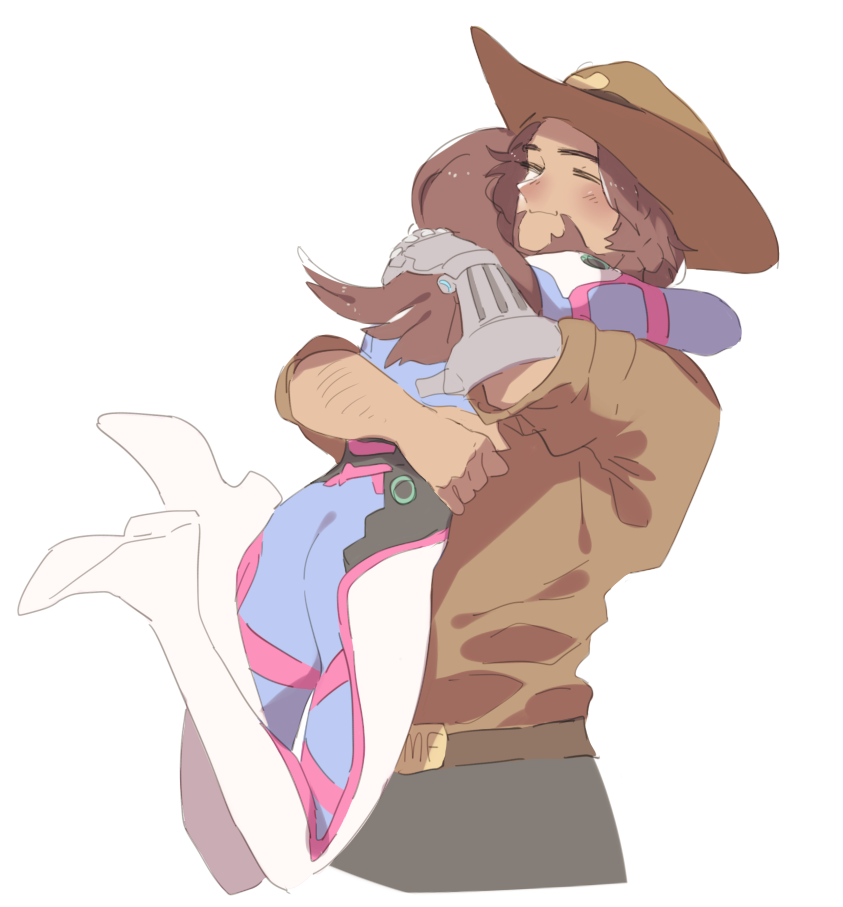 d.va and cassidy (overwatch and 1 more) drawn by sylvaur_(serpygardy)