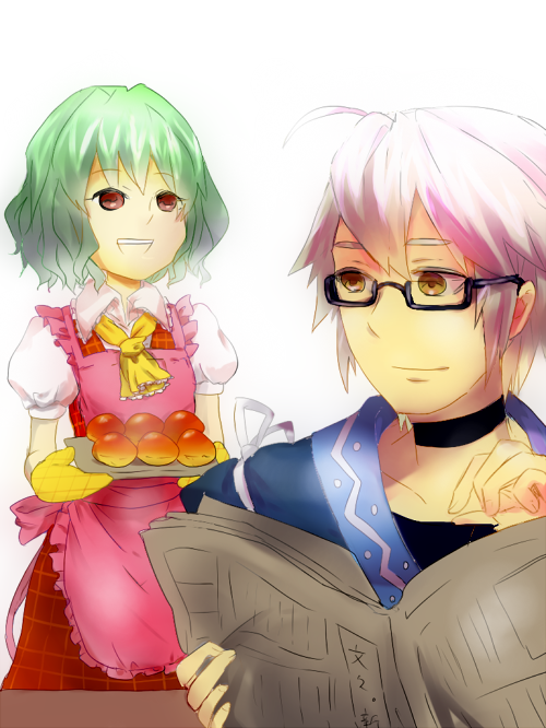 kazami yuuka and morichika rinnosuke (touhou) drawn by yuichiitan