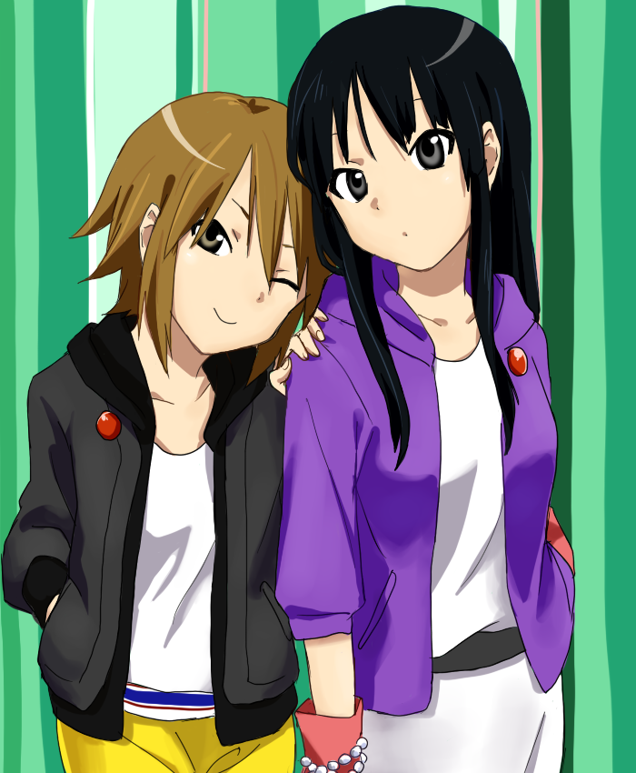 akiyama mio and tainaka ritsu (k-on!) drawn by ronti