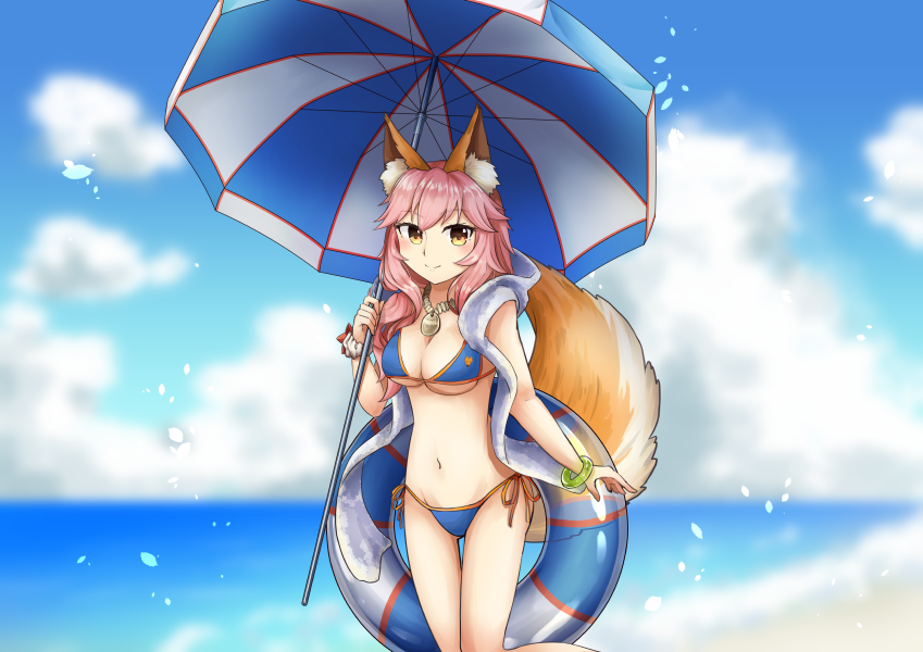 tamamo and tamamo no mae (fate and 2 more) drawn by saito_(chimuyuki)