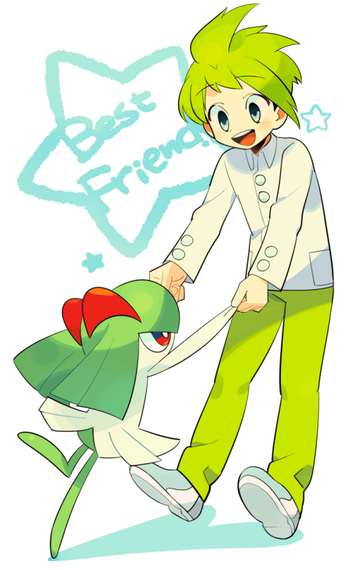 kirlia and wally (pokemon and 1 more) drawn by ucchii