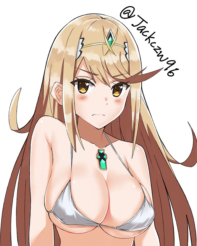 mythra (xenoblade chronicles and 1 more) drawn by j@ck