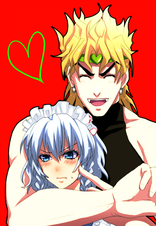 izayoi sakuya and dio brando (touhou and 3 more) drawn by honchu