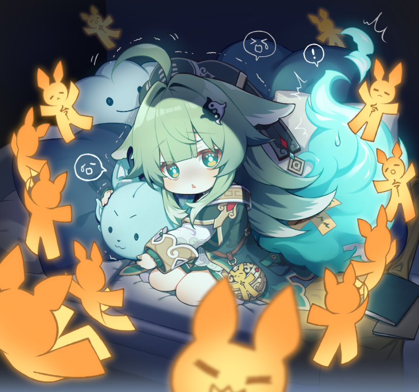 huohuo and tail (honkai and 1 more) drawn by honda_tamanosuke